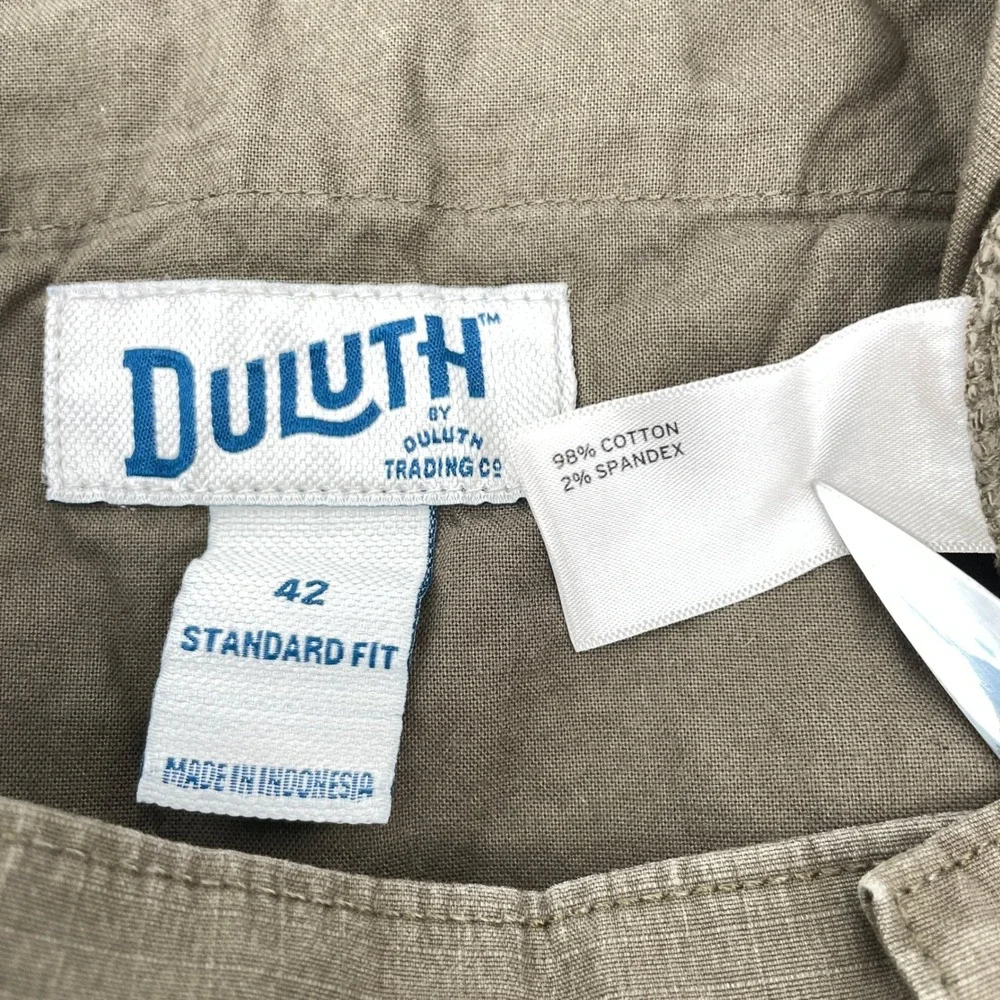 Duluth Ripstop Cargo Shorts Brown‎ Men's 42 Casual Hiking Utility Outdoors